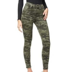Good American Good Waist Camo Print High Waisted Skinny Jeans sz 16